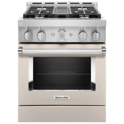 KitchenAid 30" 4.1 Cu. Ft. True Convection Freestanding Gas Range (KFGC500JMH) - Milkshake