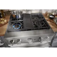 KitchenAid 30" 4.1 Cu. Ft. True Convection Freestanding Gas Range (KFGC500JMH) - Milkshake