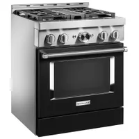 KitchenAid 30" 4.1 Cu. Ft. True Convection Freestanding Gas Range (KFGC500JBK) - Black