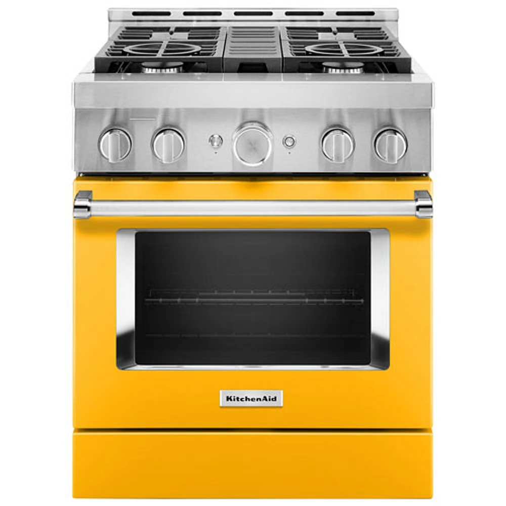 KitchenAid 30" 4.1 Cu. Ft. True Convection Freestanding Gas Range (KFGC500JYP) - Yellow Pepper