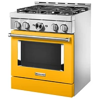 KitchenAid 30" 4.1 Cu. Ft. True Convection Freestanding Gas Range (KFGC500JYP) - Yellow Pepper