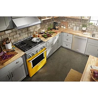 KitchenAid 30" 4.1 Cu. Ft. True Convection Freestanding Gas Range (KFGC500JYP) - Yellow Pepper