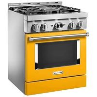 KitchenAid 30" 4.1 Cu. Ft. True Convection Freestanding Gas Range (KFGC500JYP) - Yellow Pepper