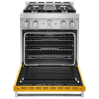 KitchenAid 30" 4.1 Cu. Ft. True Convection Freestanding Gas Range (KFGC500JYP) - Yellow Pepper