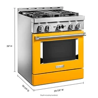 KitchenAid 30" 4.1 Cu. Ft. True Convection Freestanding Gas Range (KFGC500JYP) - Yellow Pepper