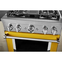 KitchenAid 30" 4.1 Cu. Ft. True Convection Freestanding Gas Range (KFGC500JYP) - Yellow Pepper