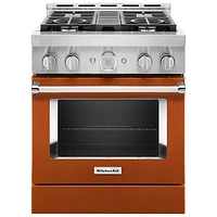 KitchenAid 30" 4.1 Cu. Ft. True Convection Freestanding Gas Range (KFGC500JSC) - Orange