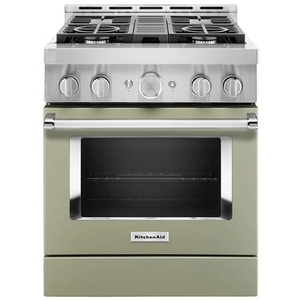 KitchenAid 30" 4.1 Cu. Ft. True Convection Freestanding Gas Range (KFGC500JAV) - Avocado