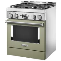 KitchenAid 30" 4.1 Cu. Ft. True Convection Freestanding Gas Range (KFGC500JAV) - Avocado