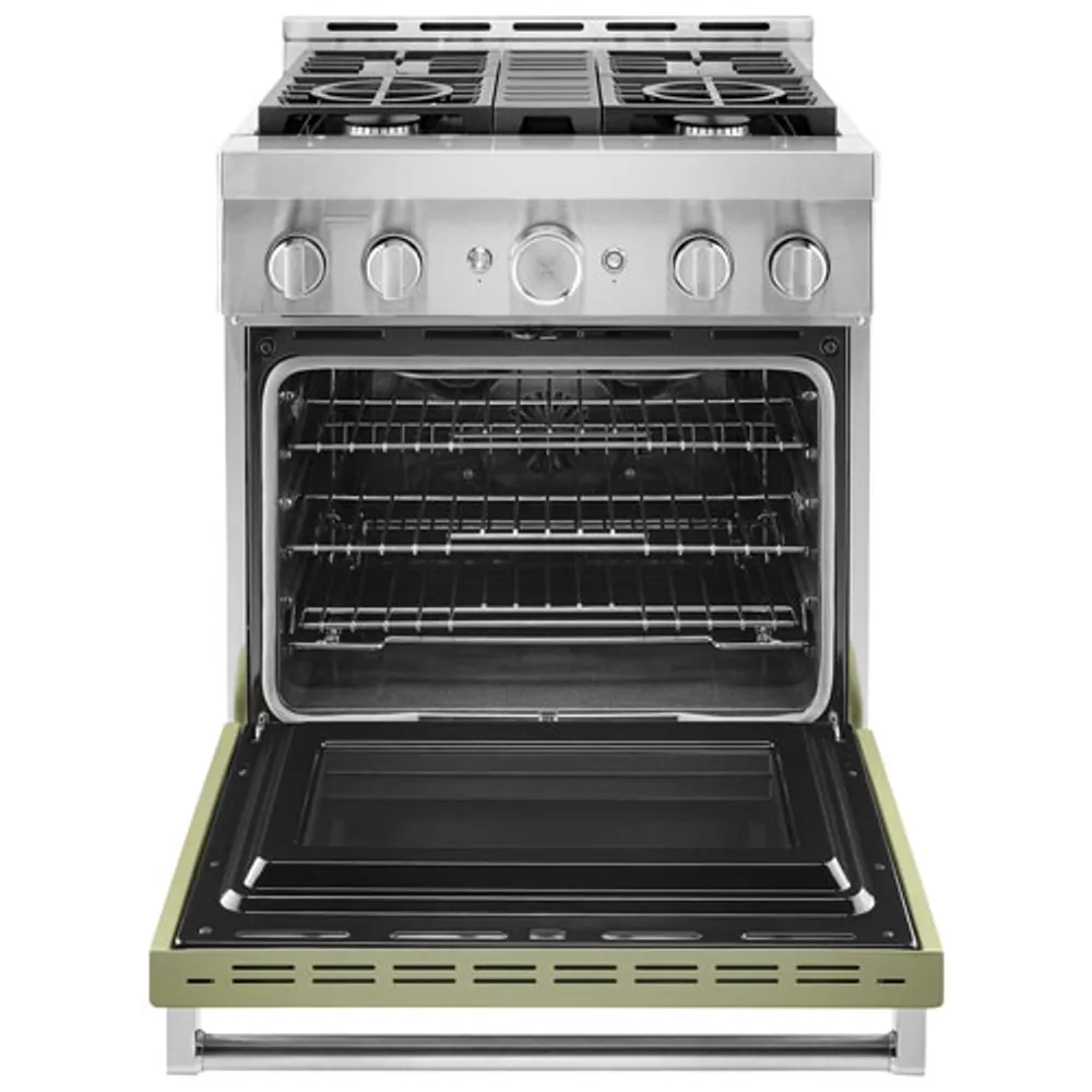 KitchenAid 30" 4.1 Cu. Ft. True Convection Freestanding Gas Range (KFGC500JAV) - Avocado