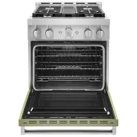 KitchenAid 30" 4.1 Cu. Ft. True Convection Freestanding Gas Range (KFGC500JAV) - Avocado