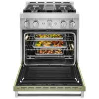 KitchenAid 30" 4.1 Cu. Ft. True Convection Freestanding Gas Range (KFGC500JAV) - Avocado