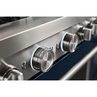 KitchenAid 48" 6.3 Cu. Ft. Double Oven 6-Burner Freestanding Gas Range (KFGC558JIB) - Ink Blue