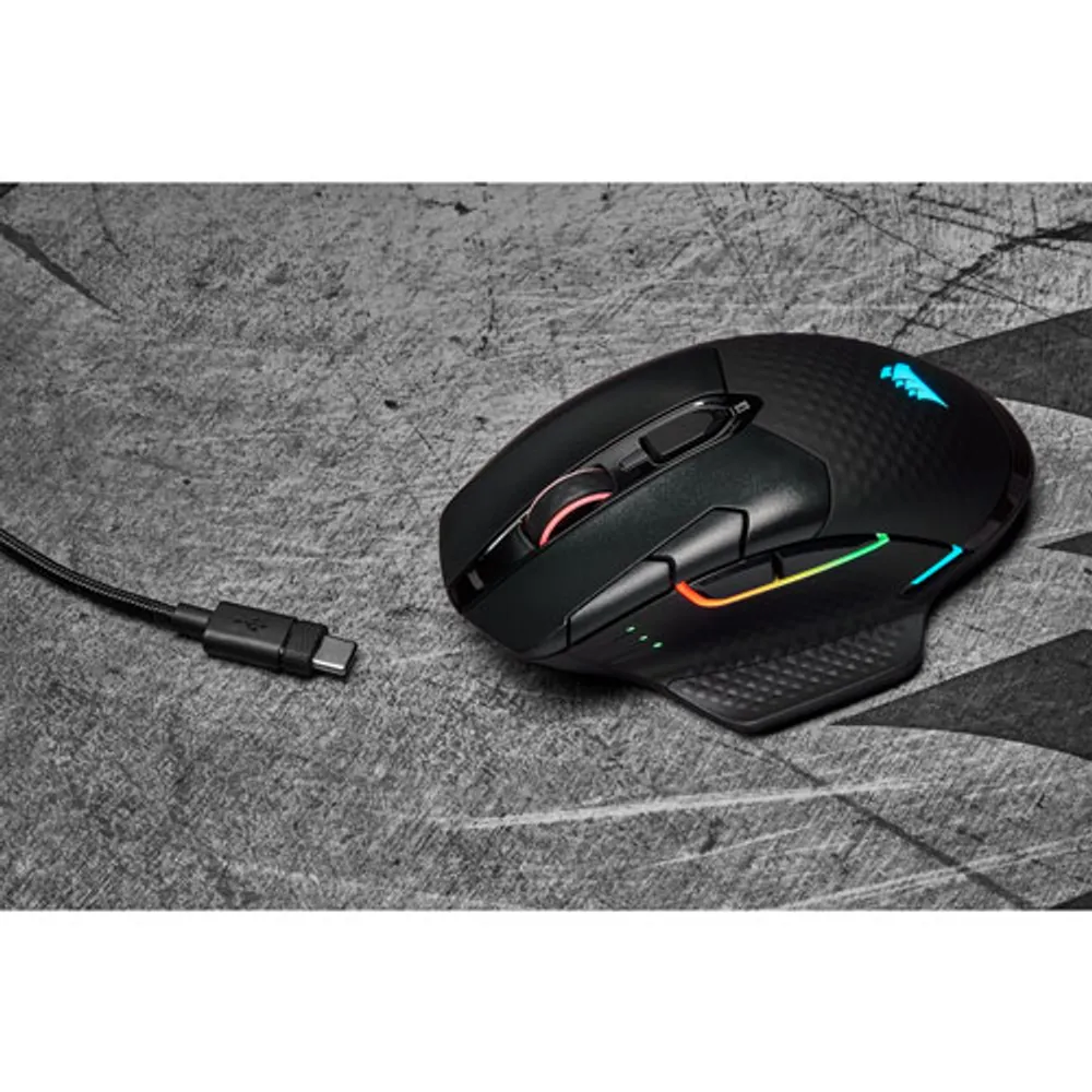 Corsair Dark Core RGB Pro 18000 dpi Wireless Optical Gaming Mouse - Black