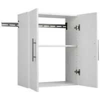 HangUps 30" Transitional 2-Shelf Wall Storage Cabinet - White