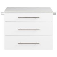 HangUps 2-Piece Transitional 3-Drawer & 2-Shelf Wall Storage Cabinet Set - White