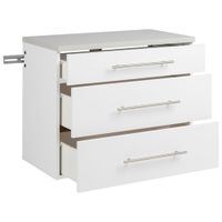 HangUps 2-Piece Transitional 3-Drawer & 2-Shelf Wall Storage Cabinet Set - White