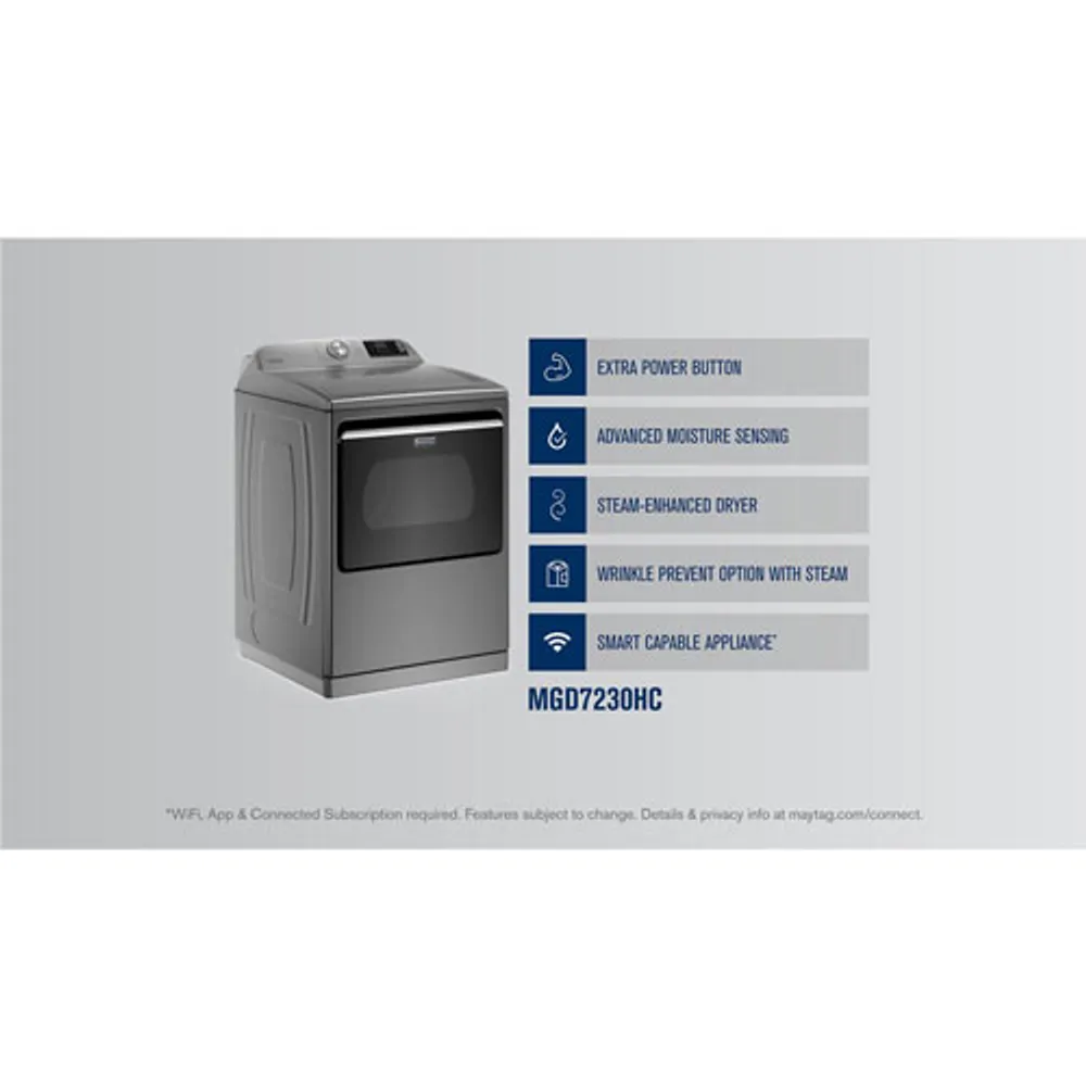 Maytag 7.4 Cu. Ft. Gas Dryer (MGD7230HC) - Metallic Slate