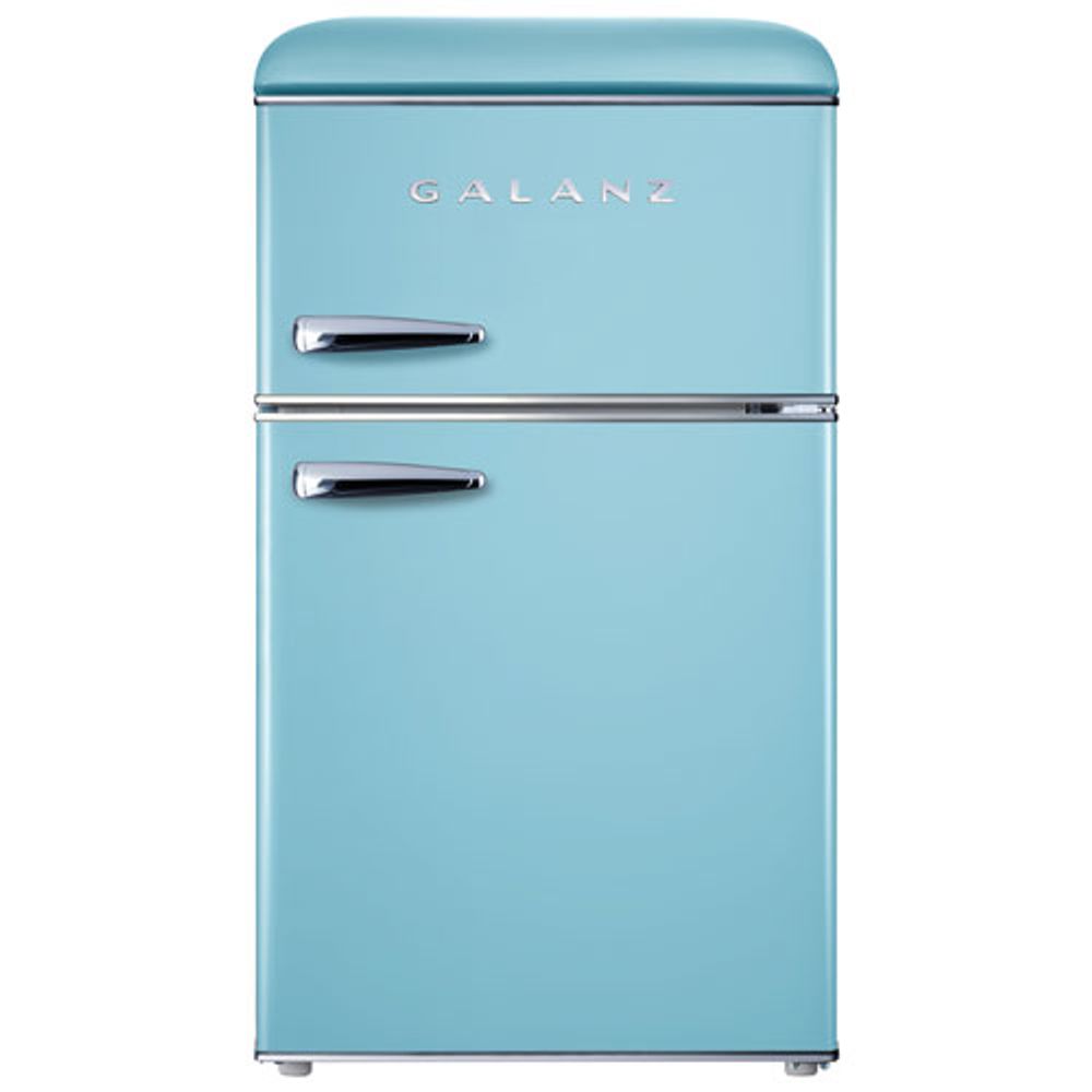 Galanz 3.1 Cu. Ft. Freestanding Top Freezer Retro Bar Fridge (GLR31TBEER) - Blue