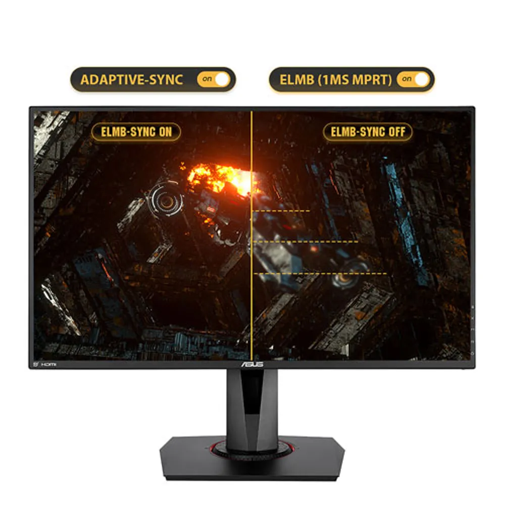 Asus 27" FHD 280Hz 1ms GTG IPS LED G-Sync Gaming Monitor (VG279QM) - Black