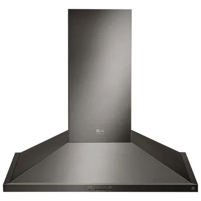 LG Studio 30" Wall Chimney Range Hood (LSHD3089BD) - Black Stainless Steel