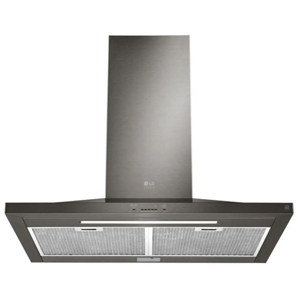 LG Studio 30" Wall Chimney Range Hood (LSHD3089BD) - Black Stainless Steel