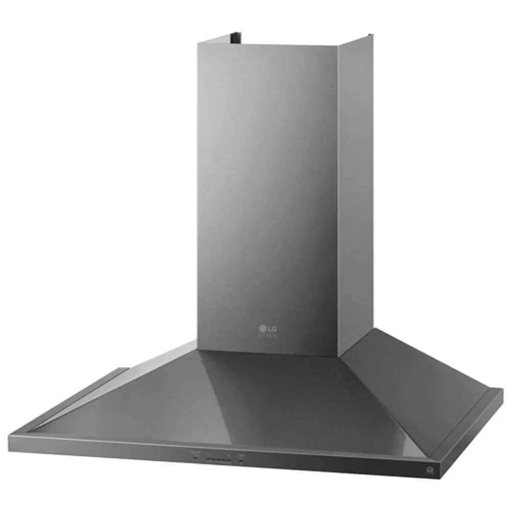 LG Studio 30" Wall Chimney Range Hood (LSHD3089BD) - Black Stainless Steel