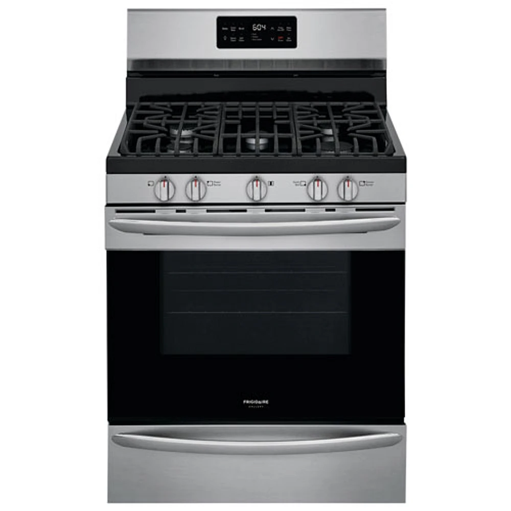 Frigidaire Gallery 30" 5.0 Cu. Ft. Fan Convection 5-Burner Gas Range (GCRG3038AF) - Stainless Steel