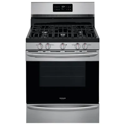 Frigidaire Gallery 30" 5.0 Cu. Ft. Fan Convection 5-Burner Gas Range (GCRG3038AF) - Stainless Steel