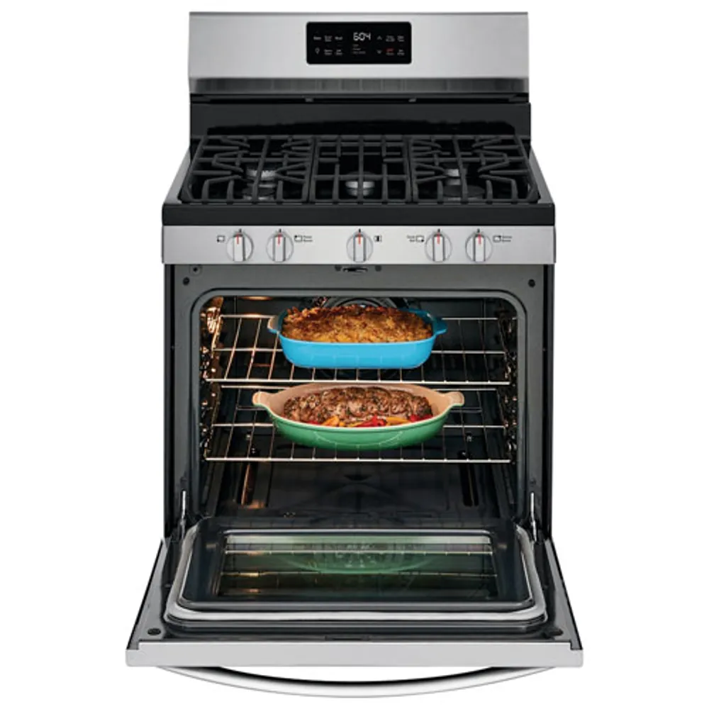 Frigidaire Gallery 30" 5.0 Cu. Ft. Fan Convection 5-Burner Gas Range (GCRG3038AF) - Stainless Steel