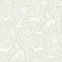 Chesapeake Animals Wallpaper - Anahi Light Grey Forest Fauna