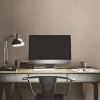 Chesapeake Textured Wallpaper - Gridlock Grey Faux Diamond Plate