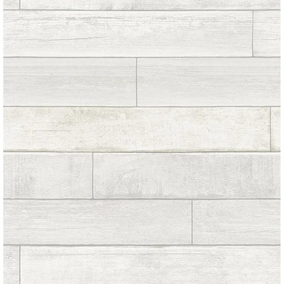 Brewster Wood Wallpaper - Wallace White Timber