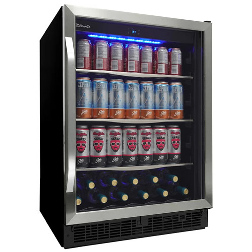 Réfrigérateur à boissons encastrable de 5,7 pi³ pour 138 canettes Silhouette (SBC057D1BSS) - Inox