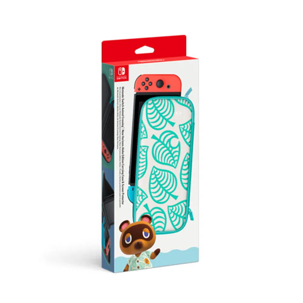 Nintendo Switch Animal Crossing: New Horizons Aloha Edition Carrying Case & Screen Protector