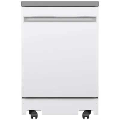 Lave-vaisselle mobile 23,62 po 58 dB de GE (GPT225SGLWW) - Blanc