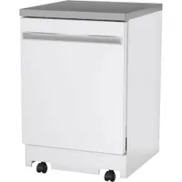 GE 23.62'' 58dB Portable Dishwasher (GPT225SGLWW) - White