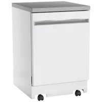 GE 23.62'' 58dB Portable Dishwasher (GPT225SGLWW) - White