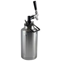 TrailKeg Half Gallon 64 oz Growler Package (64PC-SS) - Stainless Steel