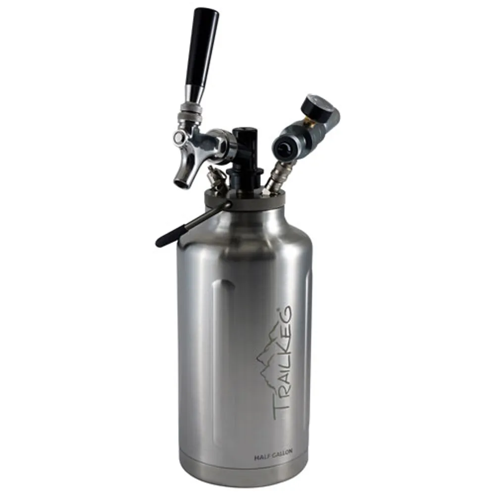 TrailKeg Half Gallon 64 oz Growler Package (64PC-SS) - Stainless Steel