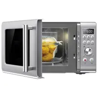 Breville Compact Wave Soft Close 0.9 Cu. Ft. Microwave (BMO650SIL1BCA1) - Silver