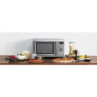 Breville Compact Wave Soft Close 0.9 Cu. Ft. Microwave (BMO650SIL1BCA1) - Silver