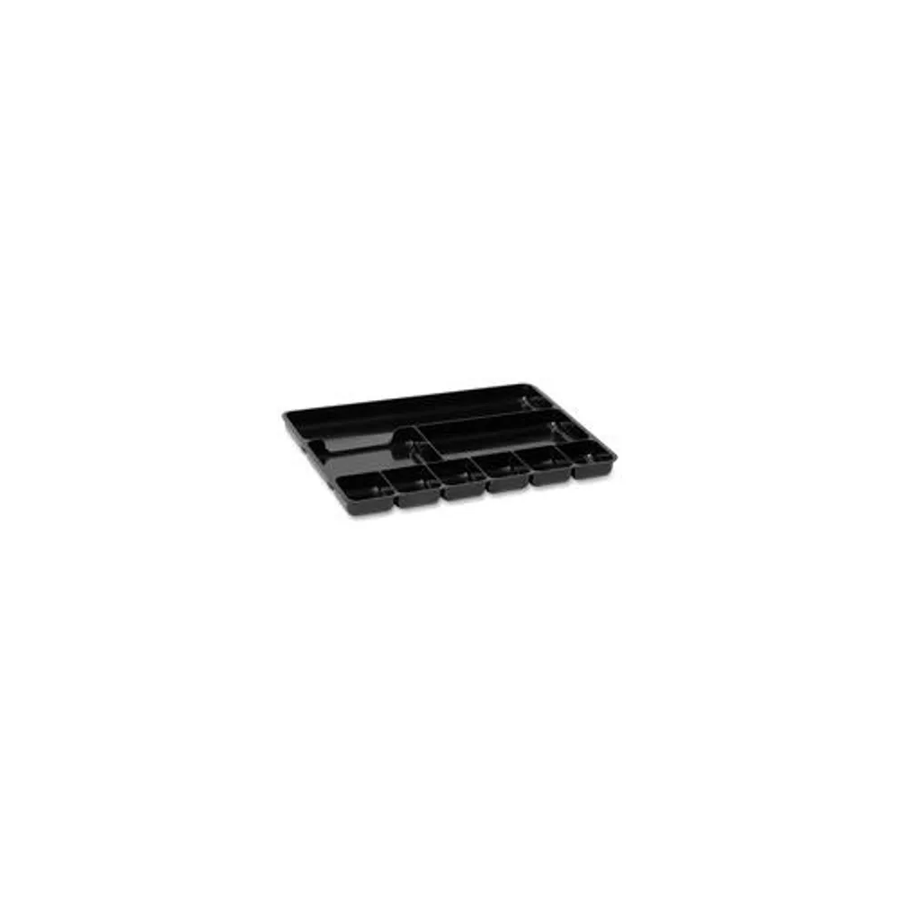 Rubbermaid 45706 Regeneration Nine-Section Drawer Organizer, Plastic, Black  