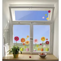 Home Decor Line Gerberas Flowers Window Decals