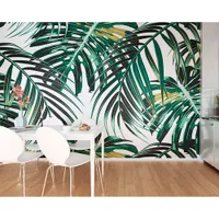Ohpopsi Tropical Leaves Wall Mural - Green