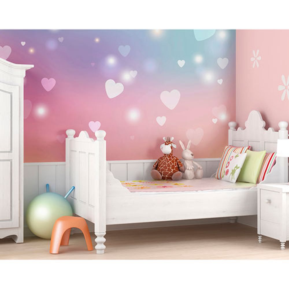 Ohpopsi Sweet Hearts Wall Mural - Pink