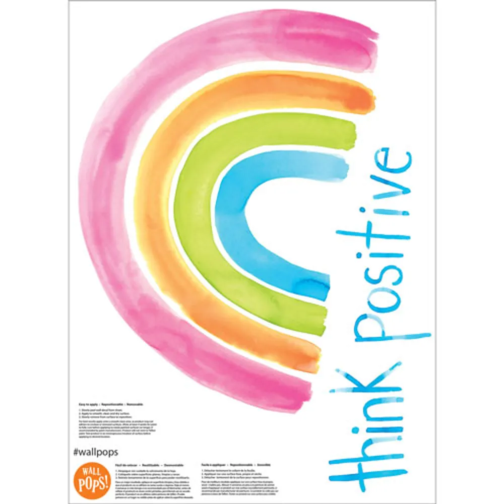 WallPops Think Positive Wall Art Kit