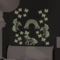 WallPops Enchanting Unicorns Glow in the Dark Wall Art Kit