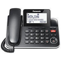 Téléphone avec ou sans fil à 1 combiné DECT 6.0 avec répondeur de Panasonic (KXTGF870B)