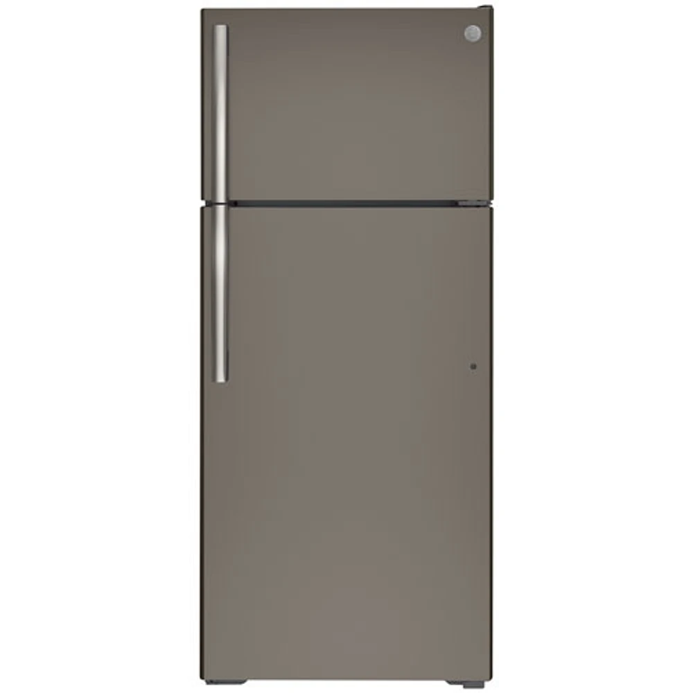 GE 28" 17.5 Cu. Ft. Top Freezer Refrigerator (GTE18GMNRES) - Slate